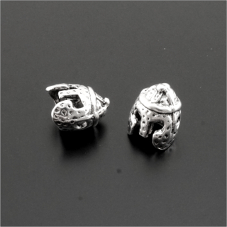 Mezikus rytířská helma 10x12mm, barva platina (balení 12ks)
