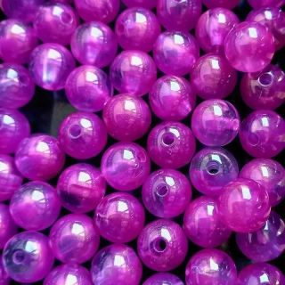 Korálky plast kulička 12mm -fialové (balení 200 ks )
