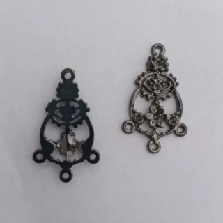 Ramínko 37x22 mm, barva antracit/ balení 6 kis
