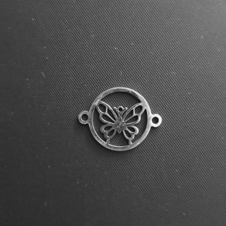 Mezikus motýl 20x15 mm, nerez / balení 2 ks