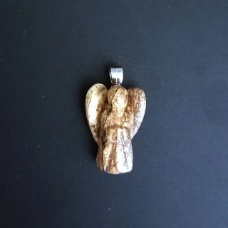 Přívěsek anděla, jaspis, cca 18x16 mm