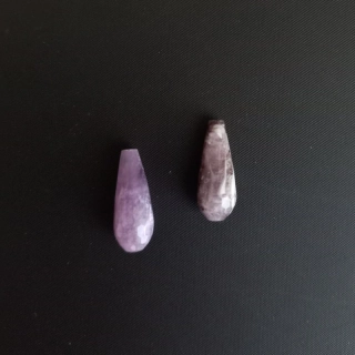 Minerální korálky, 20x8mm, AMETYST kapka