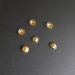 Kaplík filigránový 7x2mm , barva staro zlatá, 3 g / balení 10 x3g