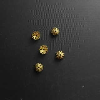 Kaplík filigránový 7x3mm , barva staro zlatá / balení 100 ks