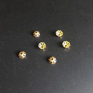 Kaplík filigránový 7x2mm , barva zlatá / balení 200 ks