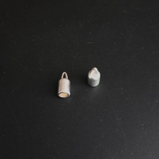 Kaplík kov vlepovací 14x6 mm, otvor 4mm, barva platina / balení 10 ks