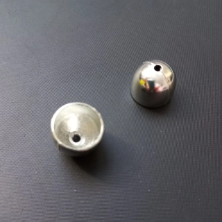 Kaplík 13x15,5mm, otvor 14 mm, barva platina / balení 6 ks