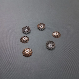 Kaplík kovový 8 mm, barva staroměď / balení 200 ks (balení 200)