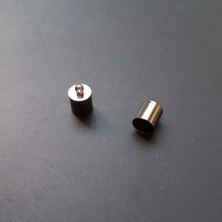 Kaplík vlepovací , 12x8 mm, otvor 7 mm, barva antracit (balení 10 ks)