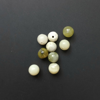 Minerální korálky, cca 8 mm, Jadeit / balení 15 ks