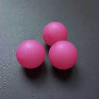 Korálek akrylový 20mm, tm. růžová,mat / balení 5 ks