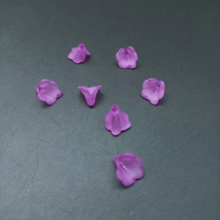 Korálek plastová kala 10x10 mm, fialová / balení 80 ks