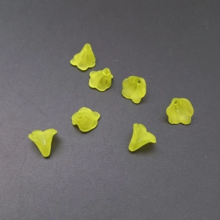 Korálek plastová kala 10x10 mm, sv. zelená / balení 180ks