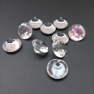 Rivolka, plast, barva čirá, 18 mm (balení 40 ks )
