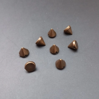 Hroty našívací 7x8 mm kužel,mix antracit a staromosaz / balení 40 ks