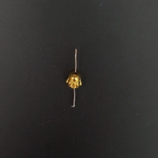 Mezikus hlava Buddha, 9x10 mm, barva zlatá / balení 20 ks