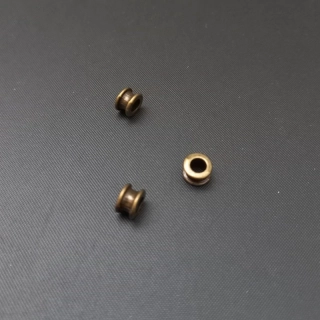 Korálek mezikus kroužek s rýhou 6x4 mm, barva staromosaz / balení 50 ks