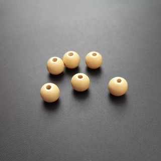 Korálky dřevěné, 8 mm krémové ,20 g / min. objednávka 4 balení po 20g