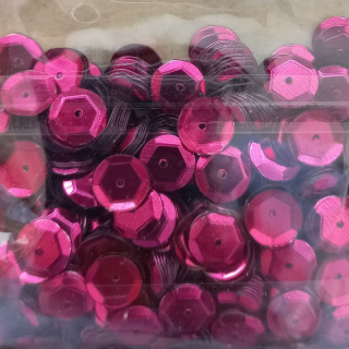 Flitr kulatý lomený, 8 mm, 15g tm. růžový / balení 3 sáčky