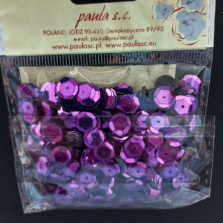 Flitr kulatý lomený, 8 mm, 15g jasně fialový  / balení 3 ks 