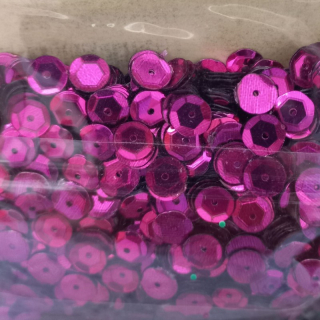 Flitr kulatý lomený, 7 mm, 15g fialovo-růžový / balení 2 ks