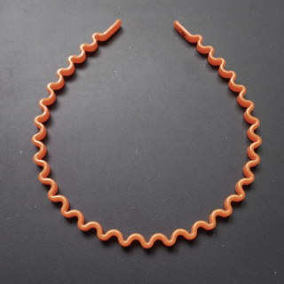 Čelenka plastová vlnka, šíře 5mm, oranžová