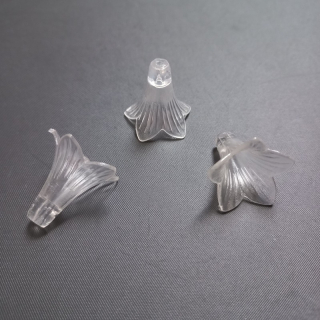 Kaplík zvonek 22x22 mm, plast čirý / balení 19 ks