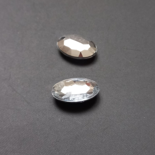 Rivoly krystal plast ovál 18x13 mm/ balení 24 ks