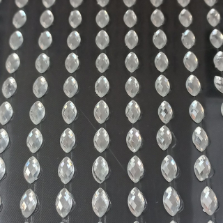 Samolepící dekorace - 5x10mm krystal/216ks