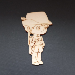 Výřez překližka myslivec 7x4 cm / balení 2 ks