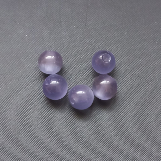 Korálky mačkané kočičí oči, 8mm, sklo, šedomodré č.8 (balení 30 ks)