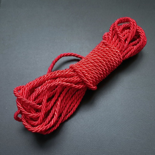Šňůra točená 3mm, barva červená/ balení 8 m