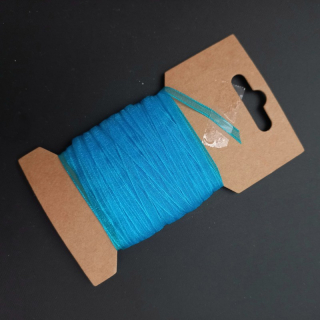 Stuha organza 4 mm, tyrkys, balení 20 m