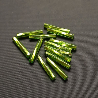 Rokajl PRECIOSA tyčinky sv. zelené, čtvercový průtah, točené 15 mm balení 40 g