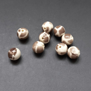 Korálek plastový prům. 10 mm "hadí kůže"/ balení 324 ks