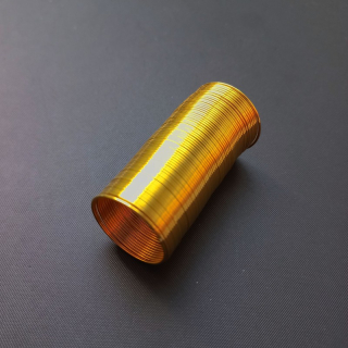 Paměťový drát průměr 20 mm, na prstýnky, cca 65 otoček, barva zlatá / balení 3 ks