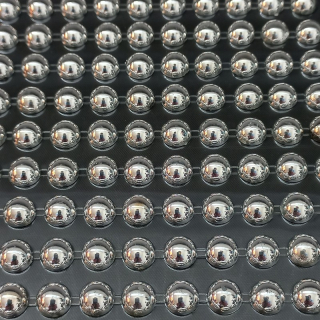 Samolepicí dekorační nálepky metalické 7mm/120 ks, stříbrné