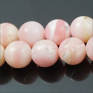 OPÁL růžový, 8mm, minerální korálky/ balení 2 ks