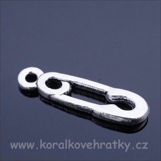 Přívěšek spínací špendlík 5x19 mm, barva platina (balení 20 ks)