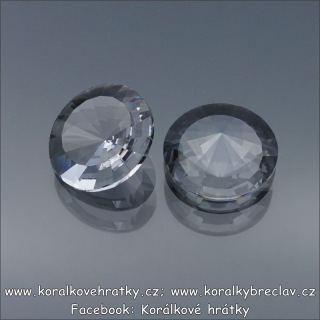 MC rivoli ,sklo, 18mm, barva krystal/ balení 41 ks