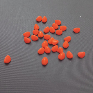 korálky, pohanka, 5mm, barva oranžová ( balení 30 ks )