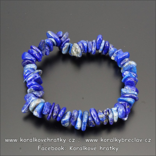 Náramek minerální - lapis lazuli , zlomky cca. 5-10mm