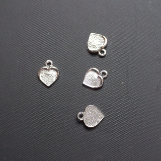 Přívěšek srdce 9x11 mm s lůžkem/ balení 20 ks