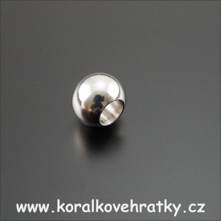 Korálek, NEREZ OCEL, 7,6x10mm, průtah 5mm