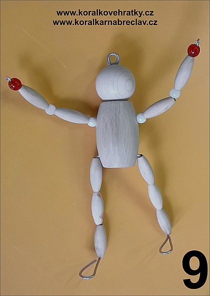 návod dřevěné korálky figurka